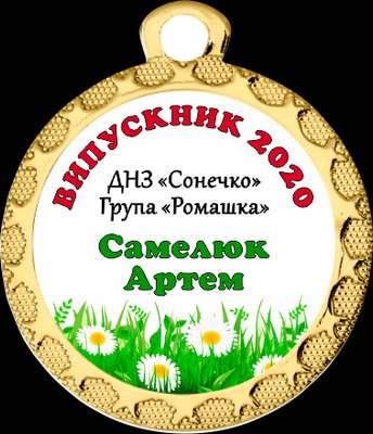 Медалі для випускного в дитячому саду 32 мм 1585989501 фото