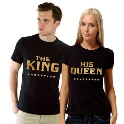 Парні футболки "King&Queen Gold" чорні 1117936547 фото